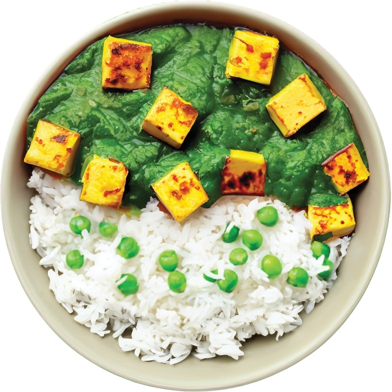 Just By Quicklly Palak Paneer With Pea Pilaf - 283 Gm (10 Oz)