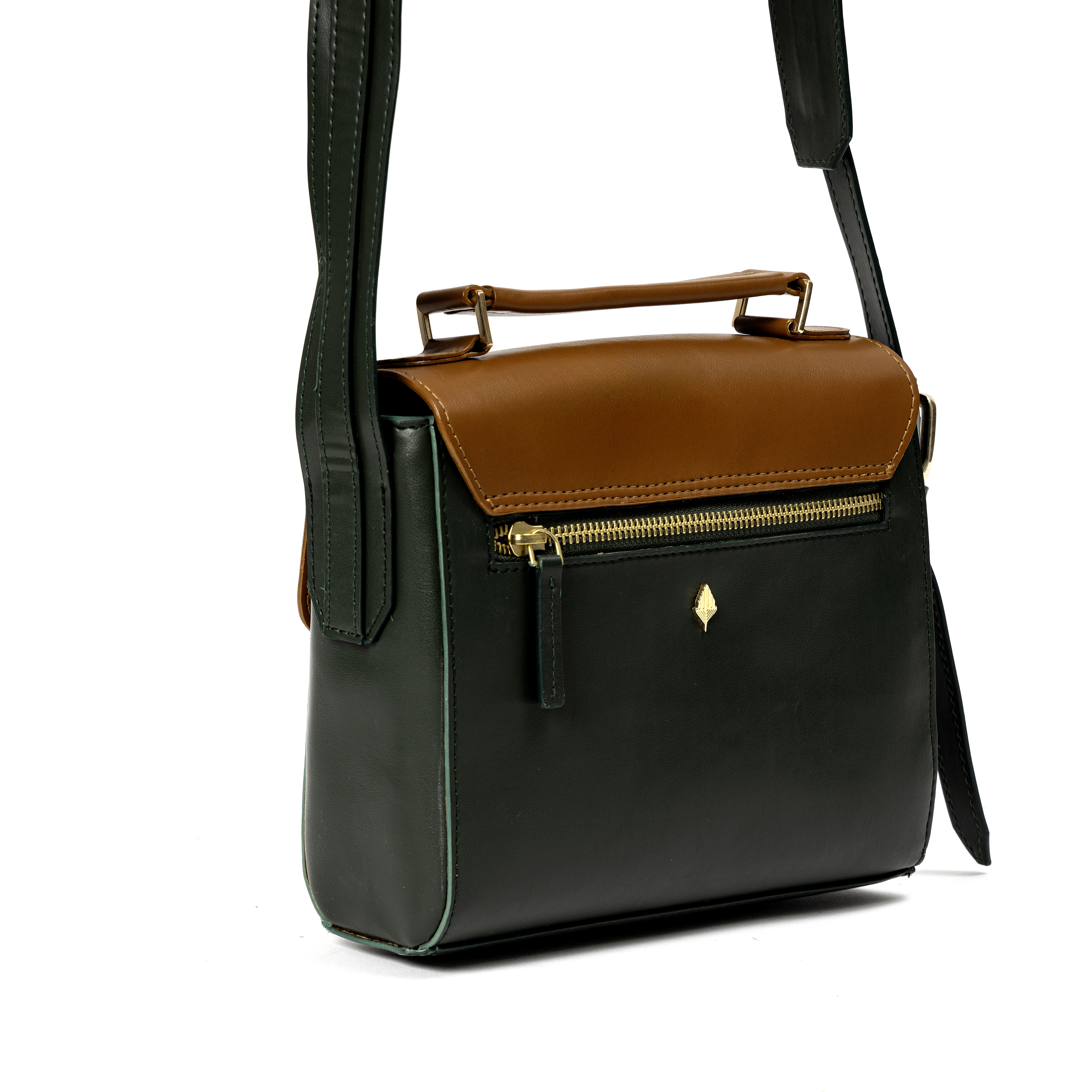 Juniper Vegan Leather Sling Bag - Green
