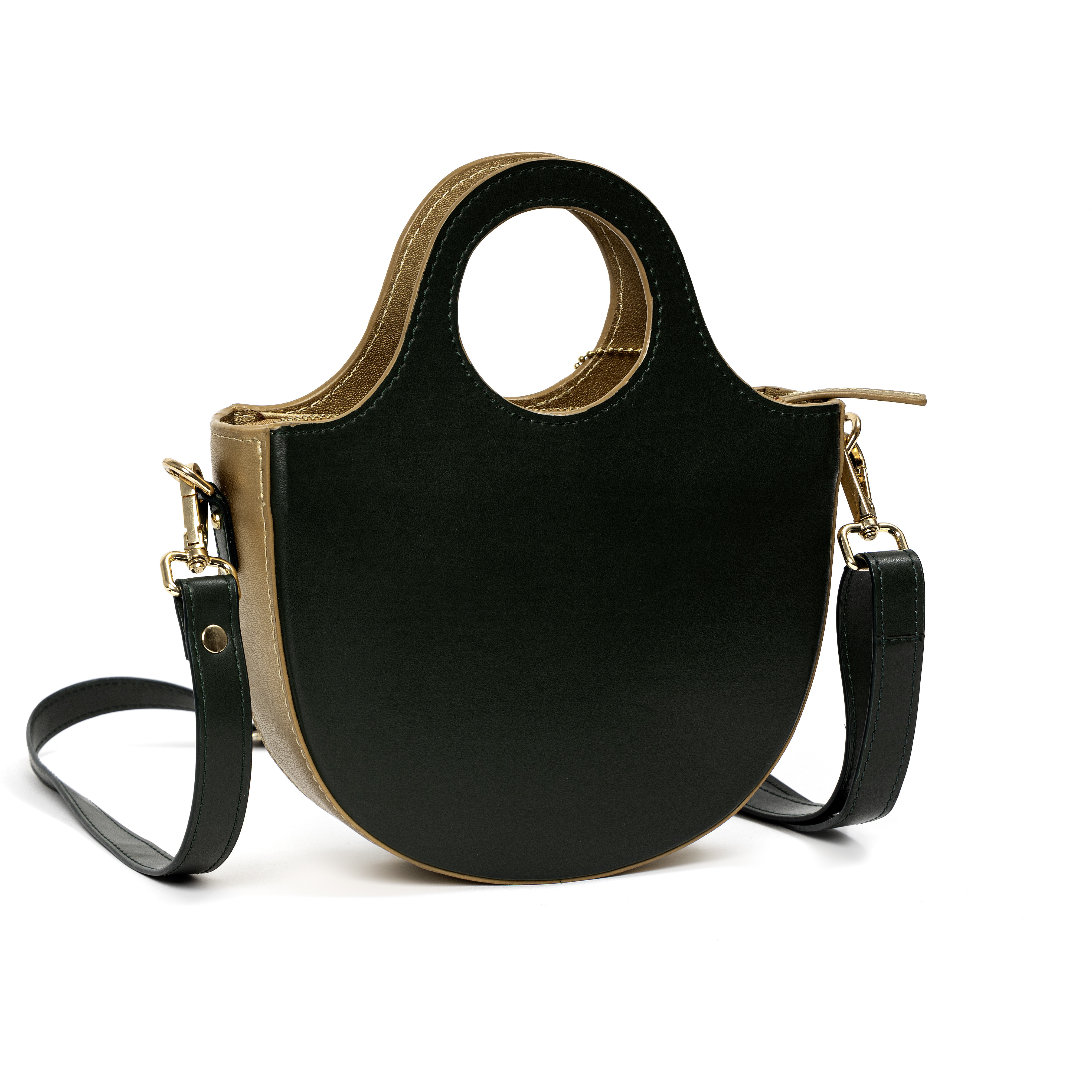 Savannah Vegan Leather Sling Green, Gold & Orange