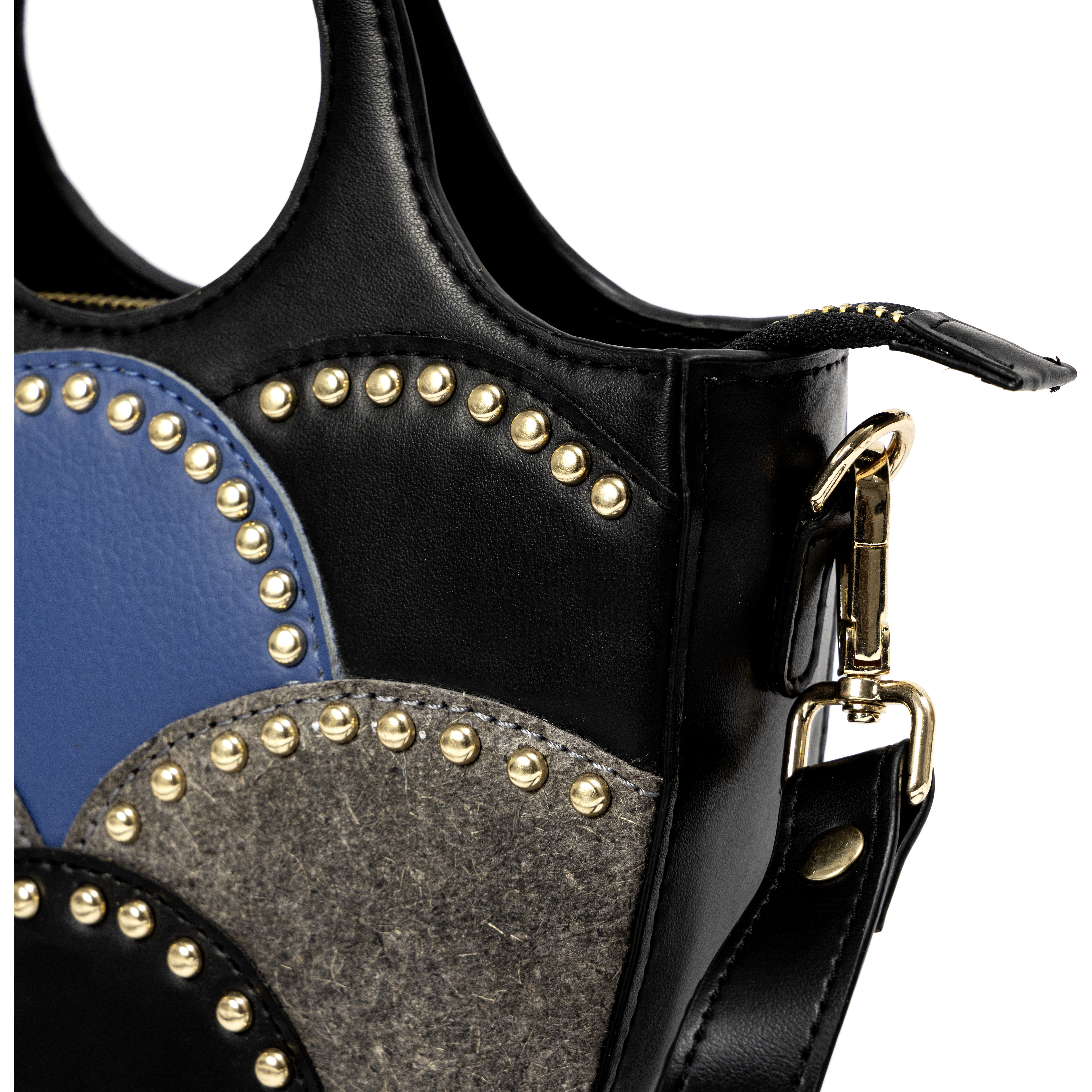 Savannah Vegan Leather Sling Black & Blue