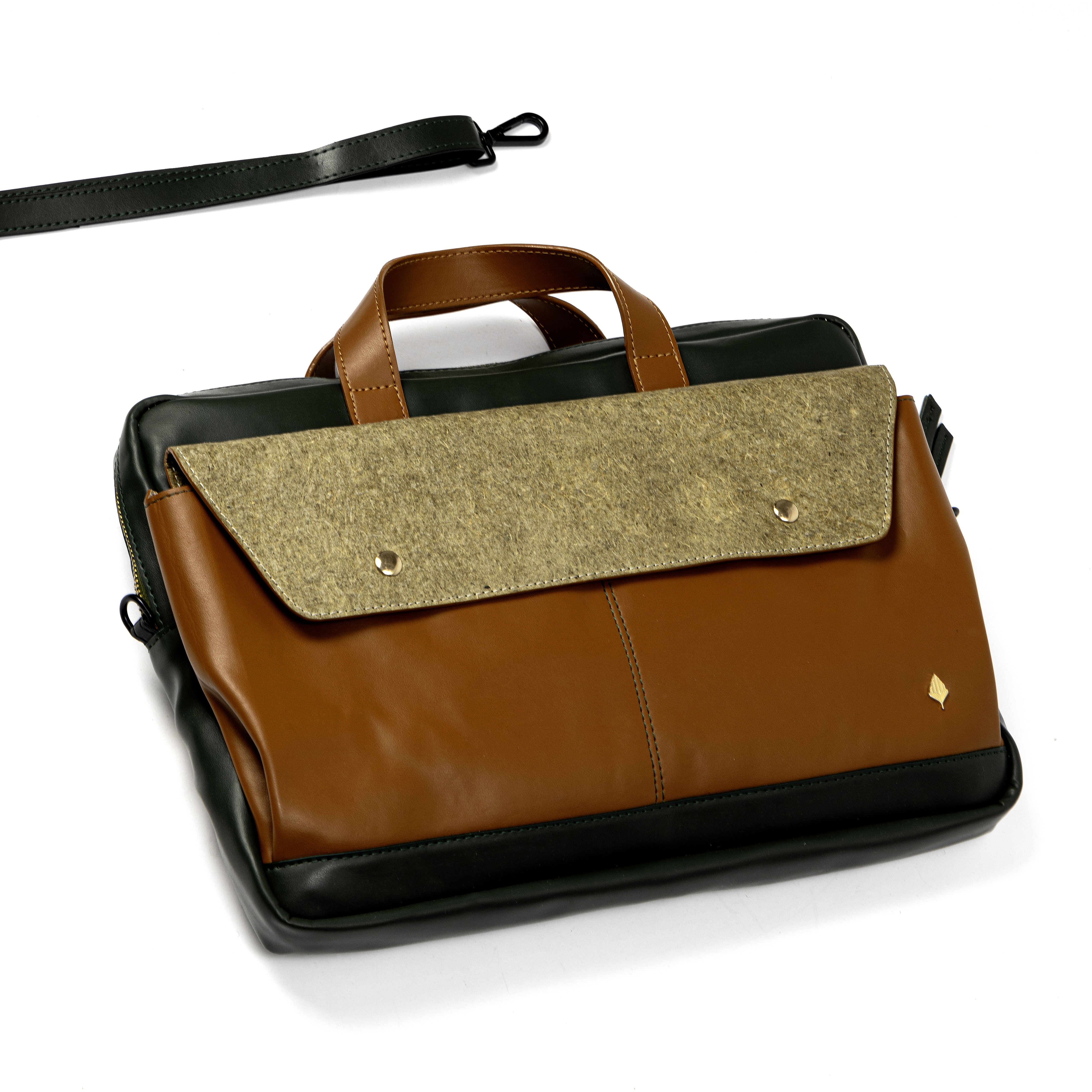 Willow Laptop Sleeve Black & Gingerbread