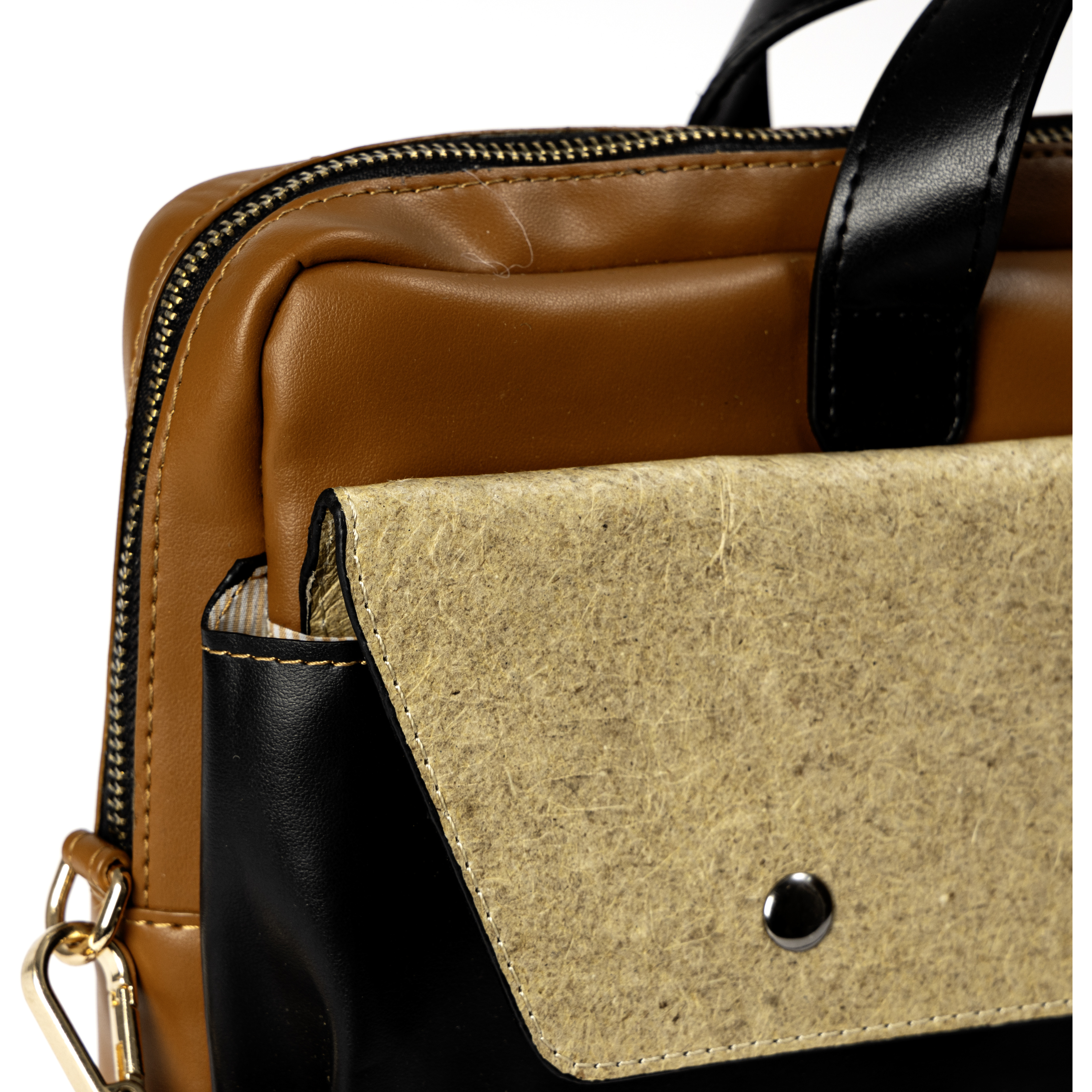 Willow Laptop Sleeve Green & Gingerbread