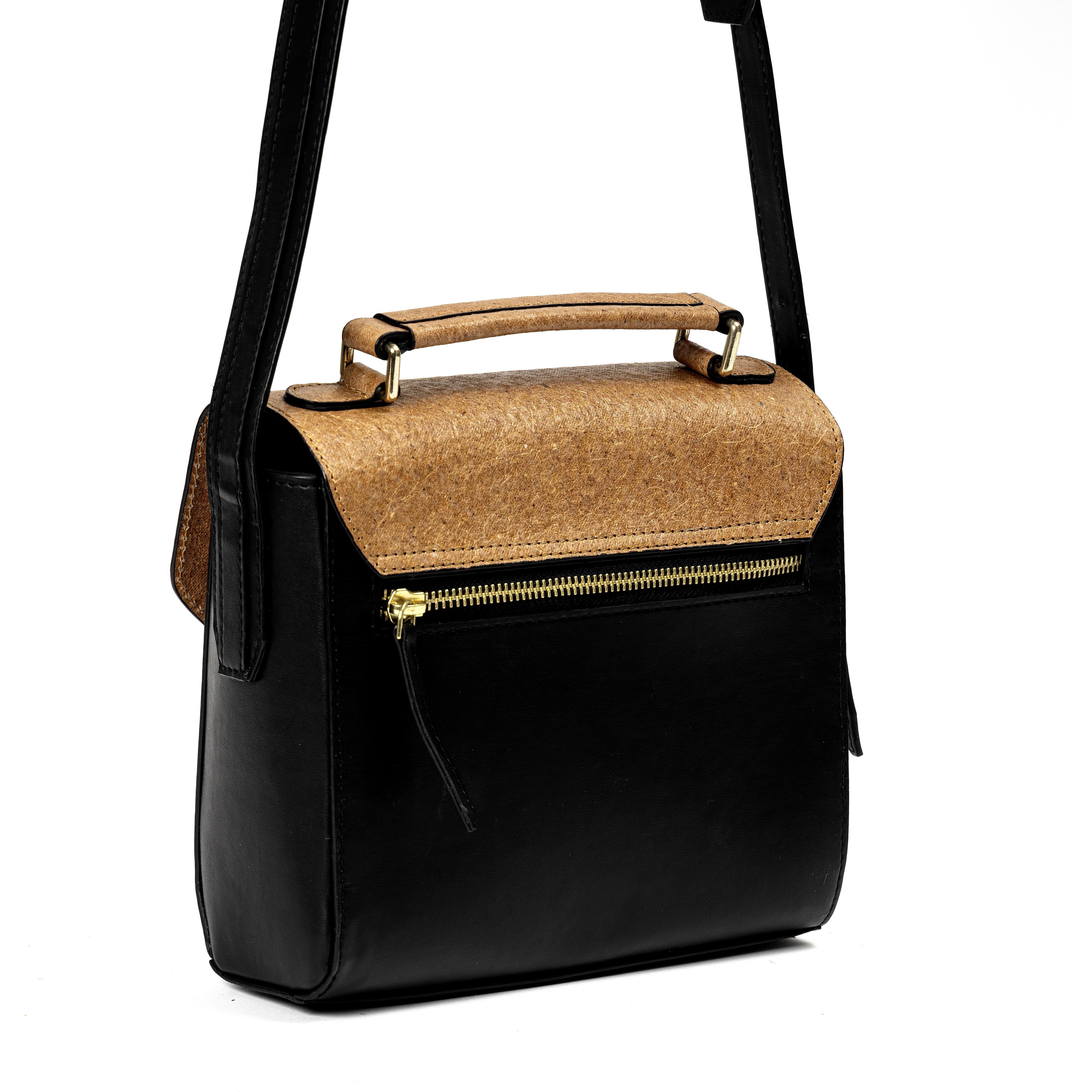 Juniper Vegan Leather Sling Bag - Black