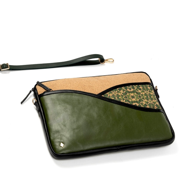 Acacia Laptop Sleeve Olive & Coconut Brown