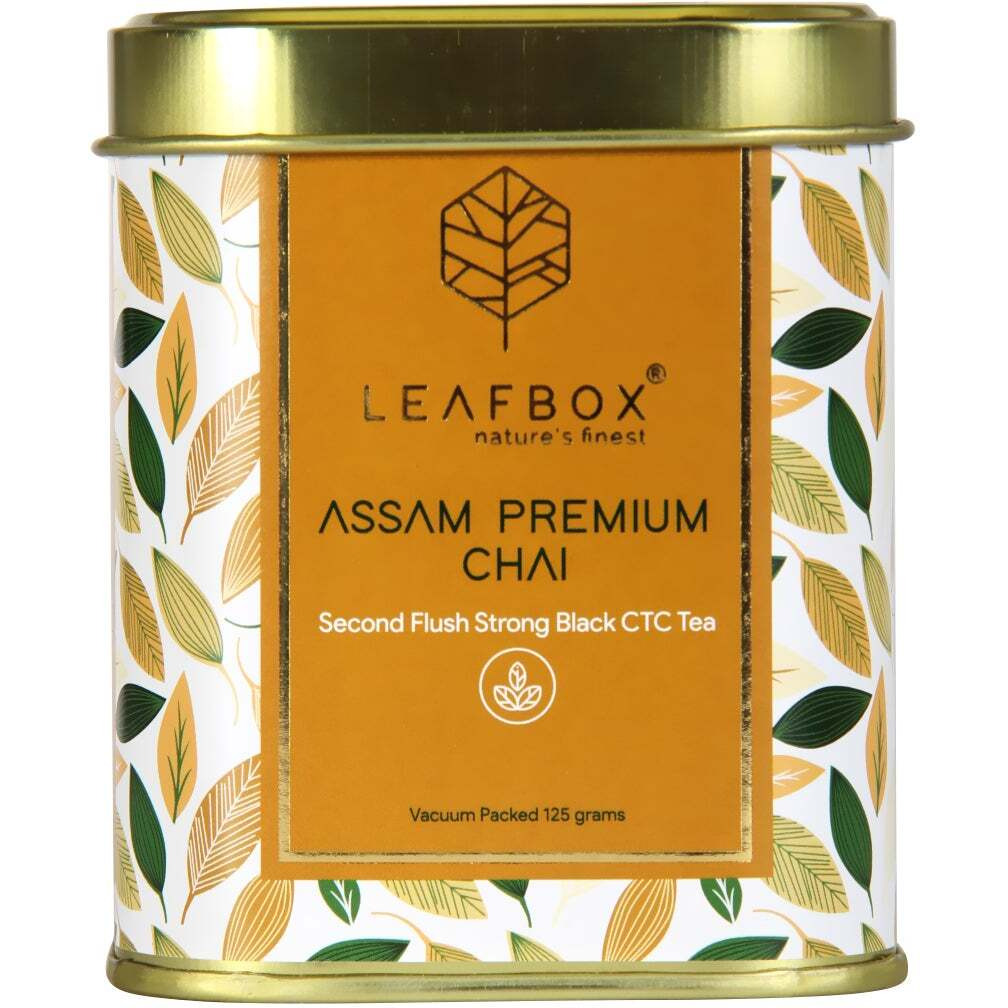 Leaf Box Assam Premium Chai Loose Leaf Tin Box - 125 Grams