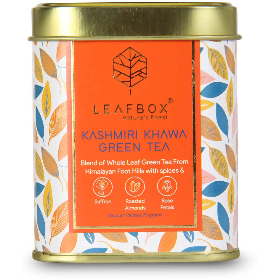 Leaf Box Kashmiri Khawa Loose Leaf Tin Box - 75 Grams