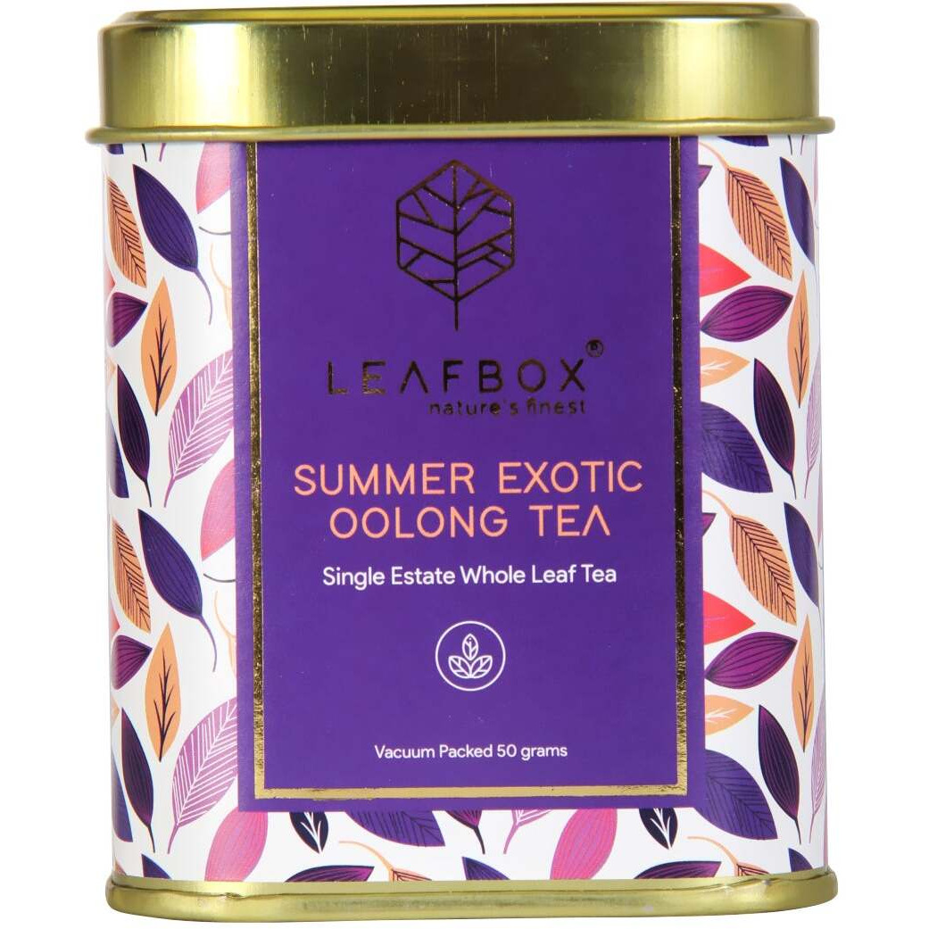 Leaf Box Summer Exotic Oolong Tea Loose Leaf Tin Box - 50 Grams