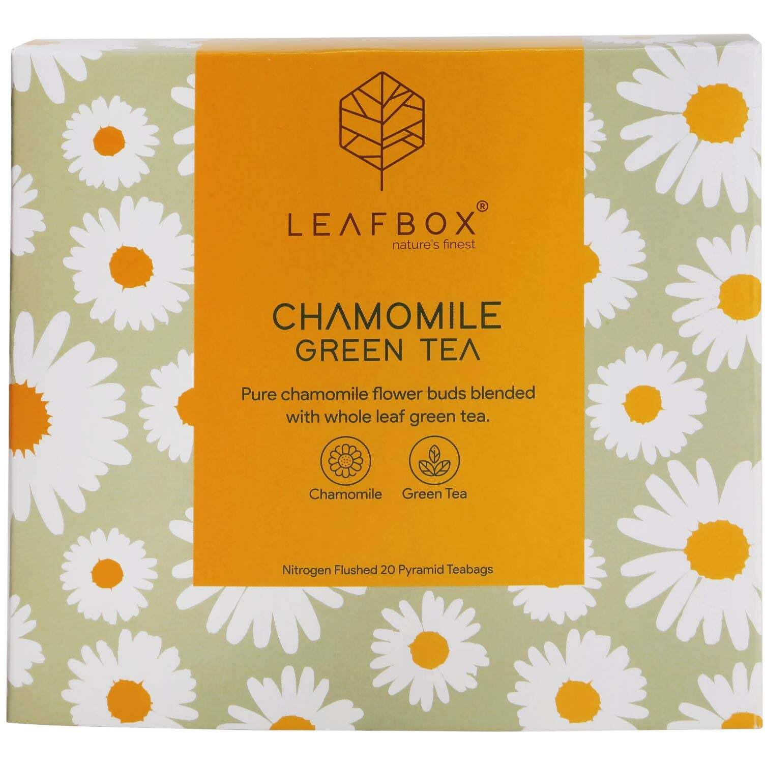 Leaf Box Chamomile Green Tea - 20 Tea Bags