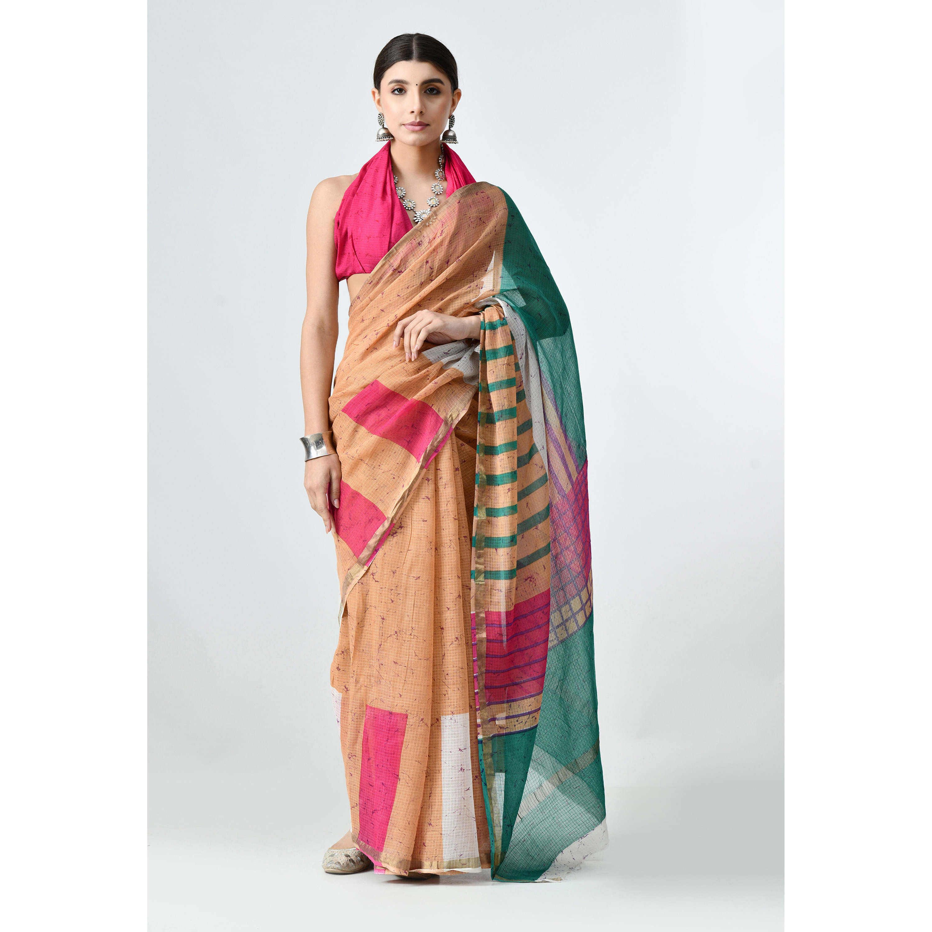 The Weavers Shop By Raavi Kota Hand Block Saree