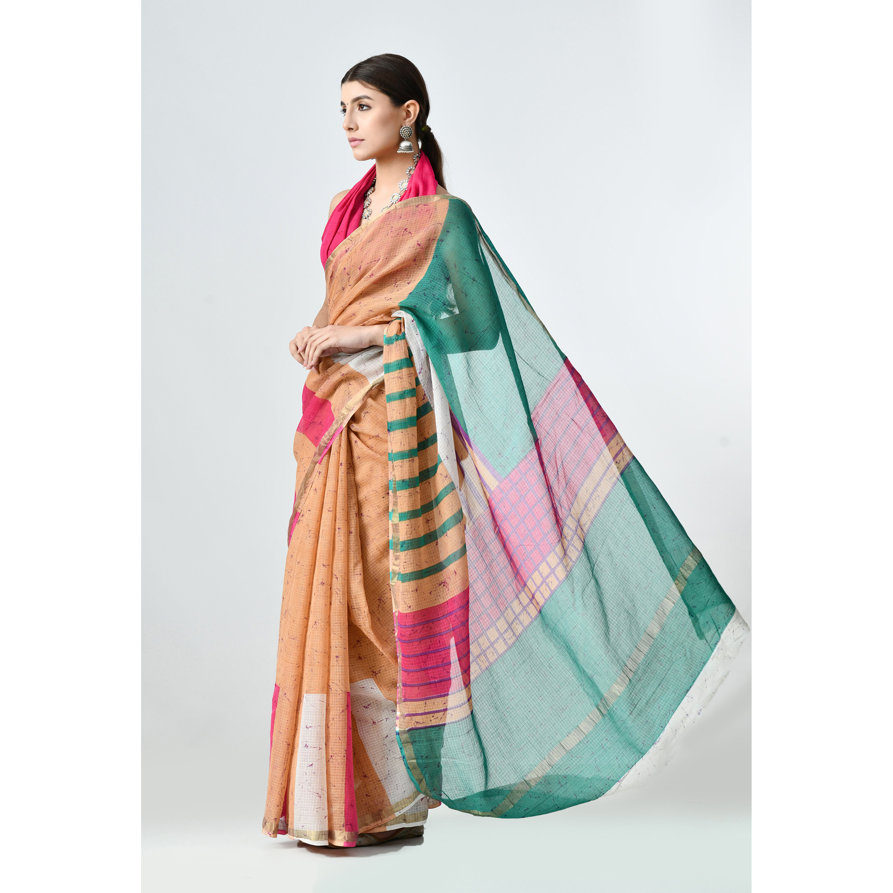 The Weavers Shop By Raavi Kota Hand Block Saree