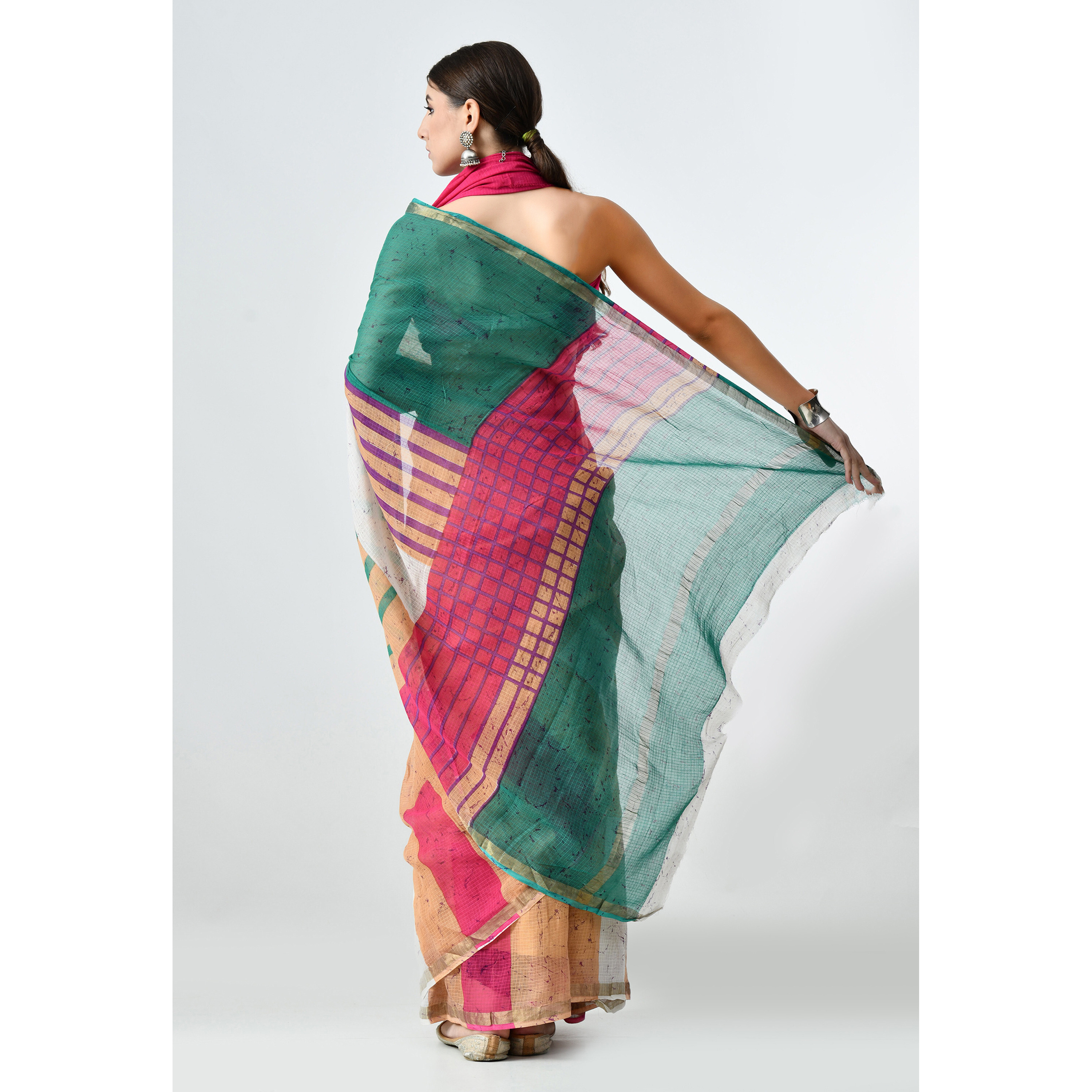 The Weavers Shop By Raavi Kota Hand Block Saree