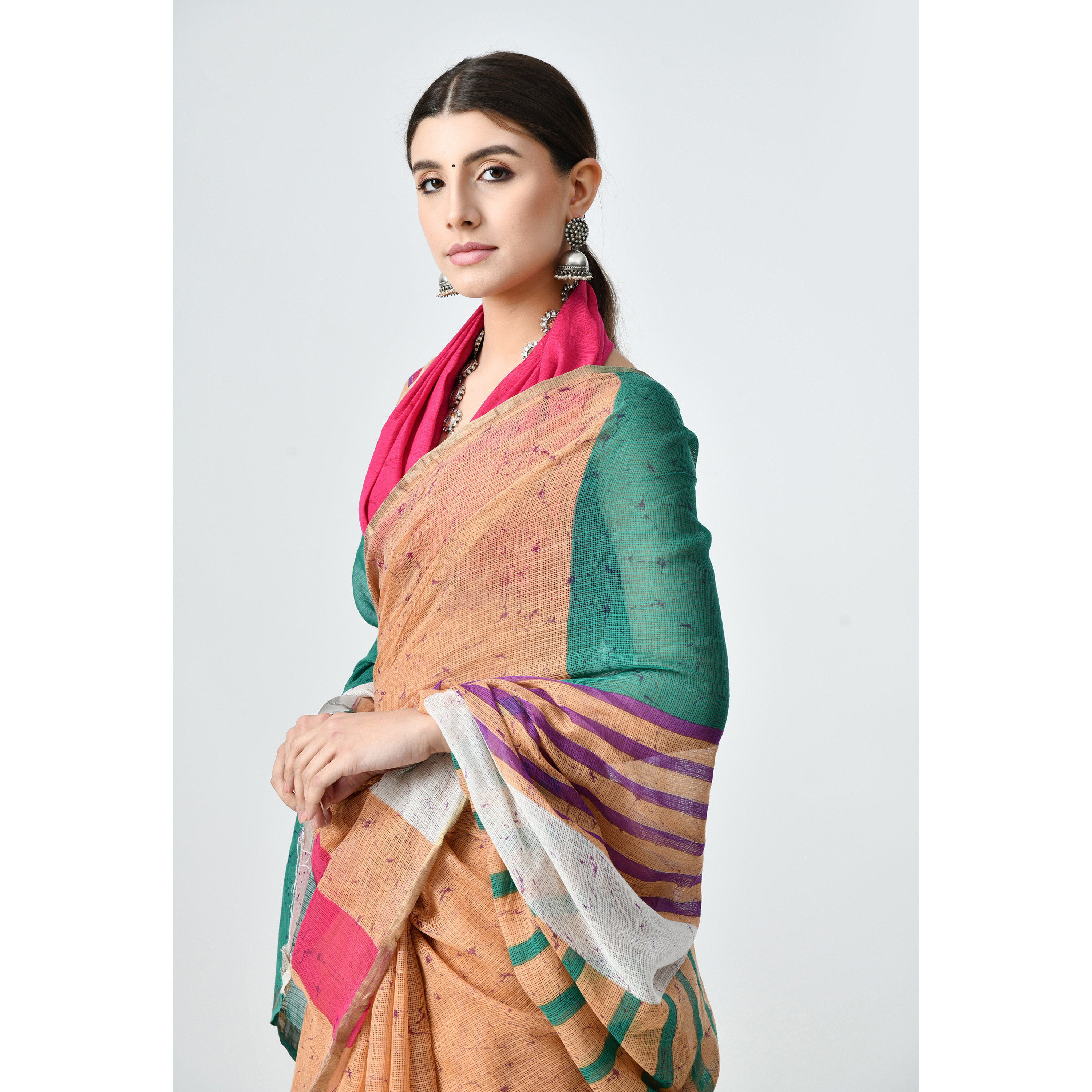 The Weavers Shop By Raavi Kota Hand Block Saree