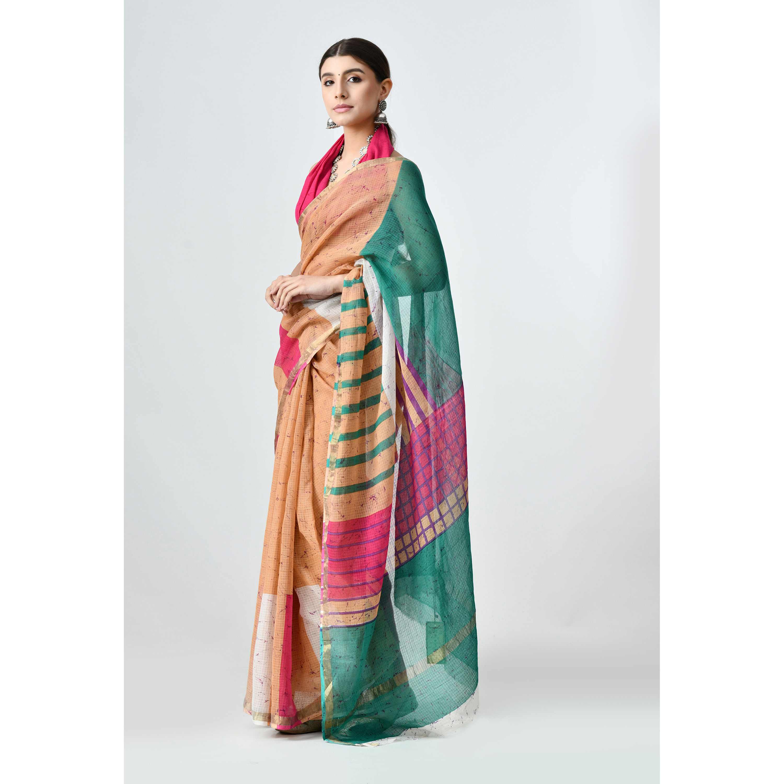 The Weavers Shop By Raavi Kota Hand Block Saree