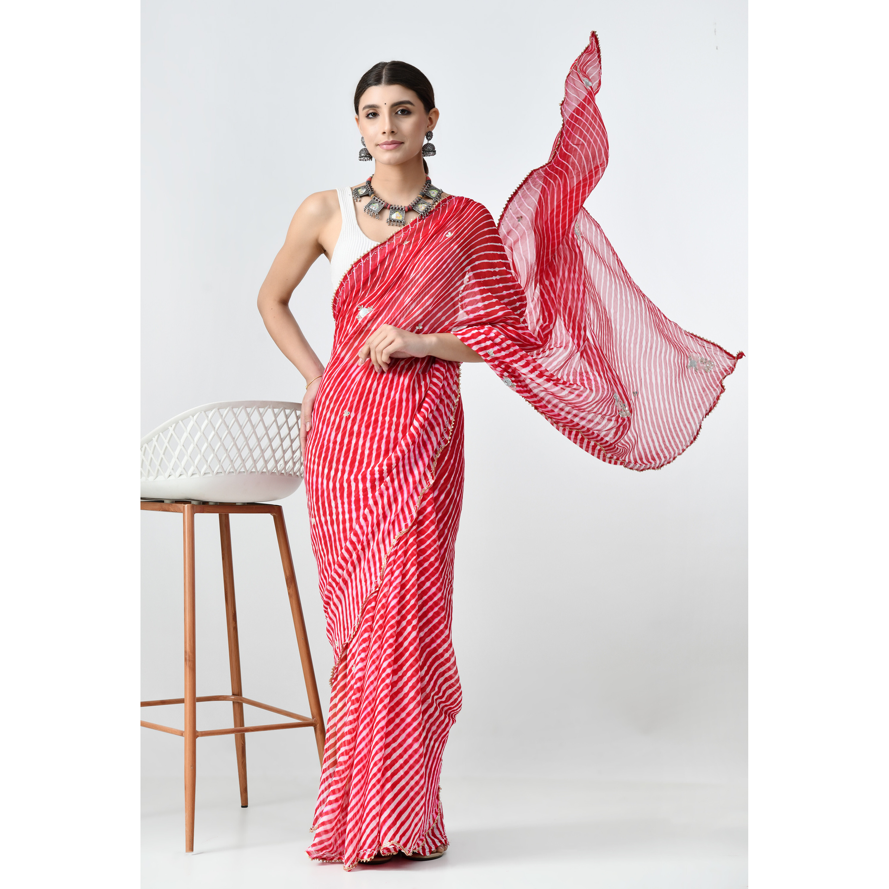 Georgette Laheria Saree