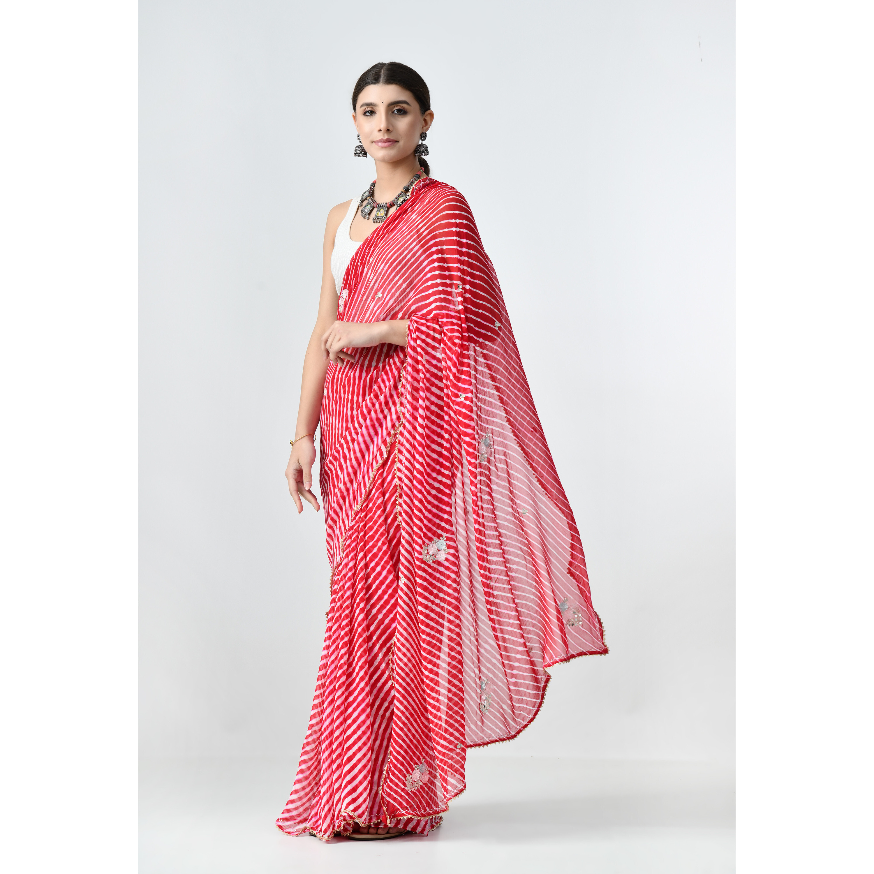 Georgette Laheria Saree
