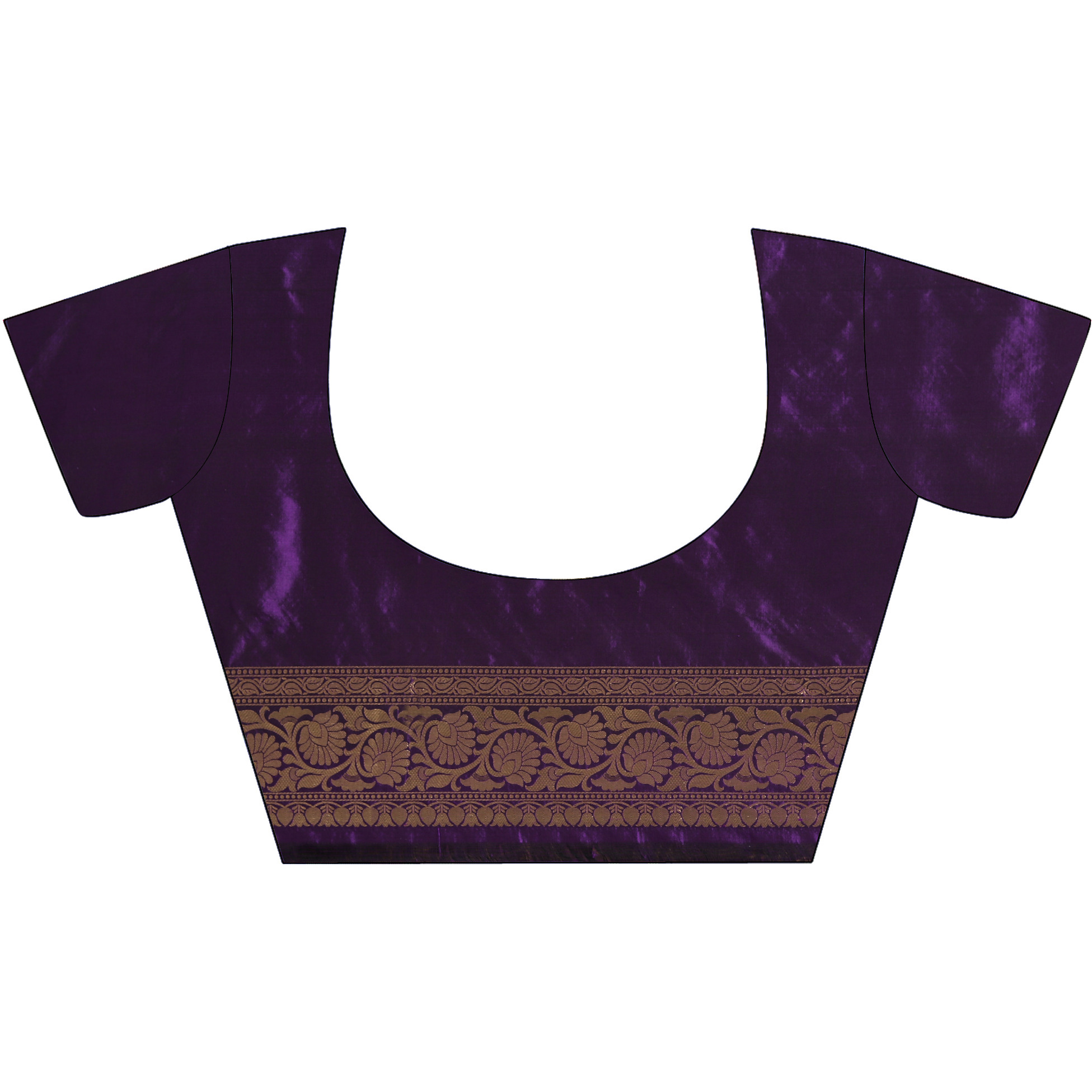 The Weavers Shop By Raavi Pure Kataan Silk Hand Woven Saree With Unstitched Blouse - Purple