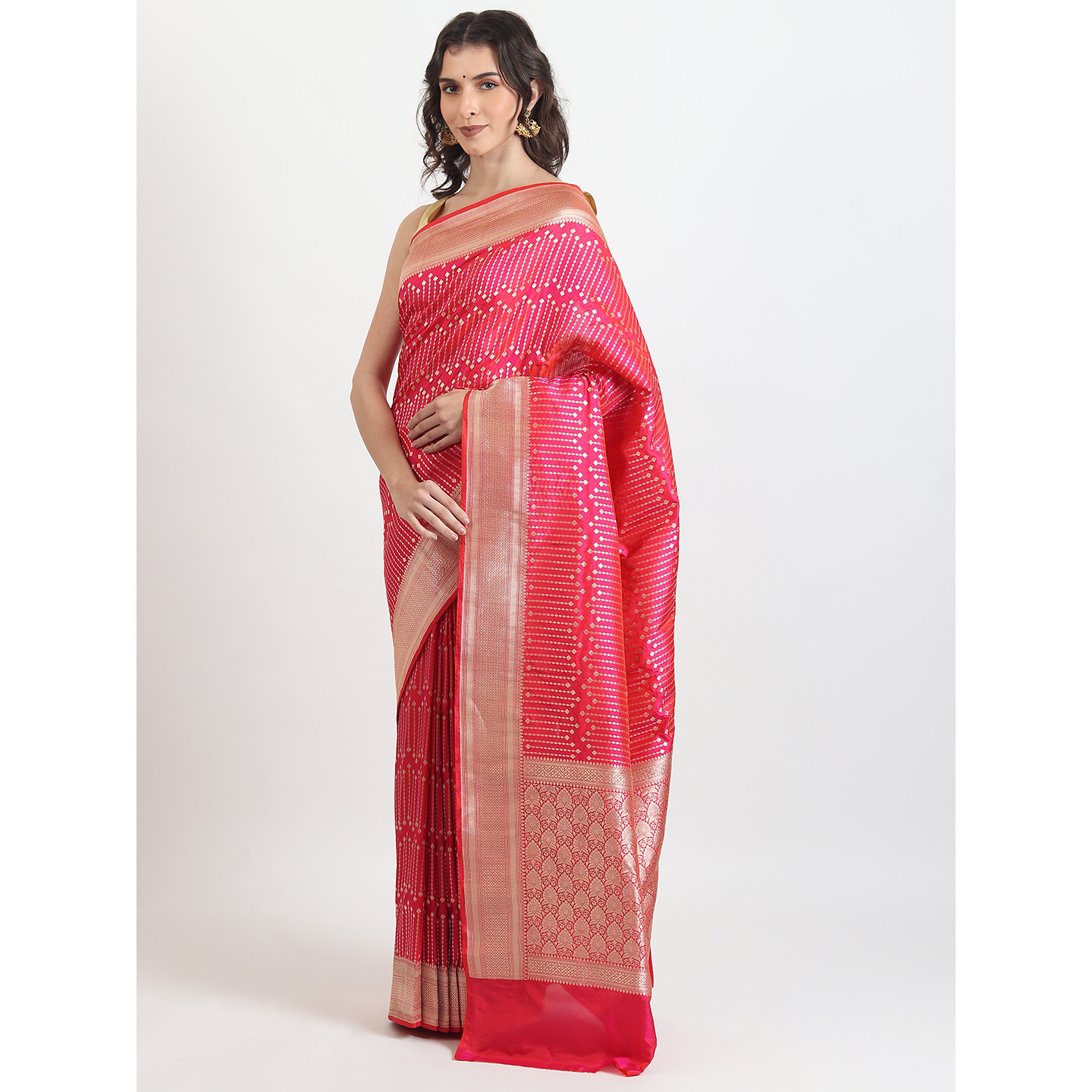 The Weavers Shop By Raavi Brocade Pure Katan Silk Banarasi Saree