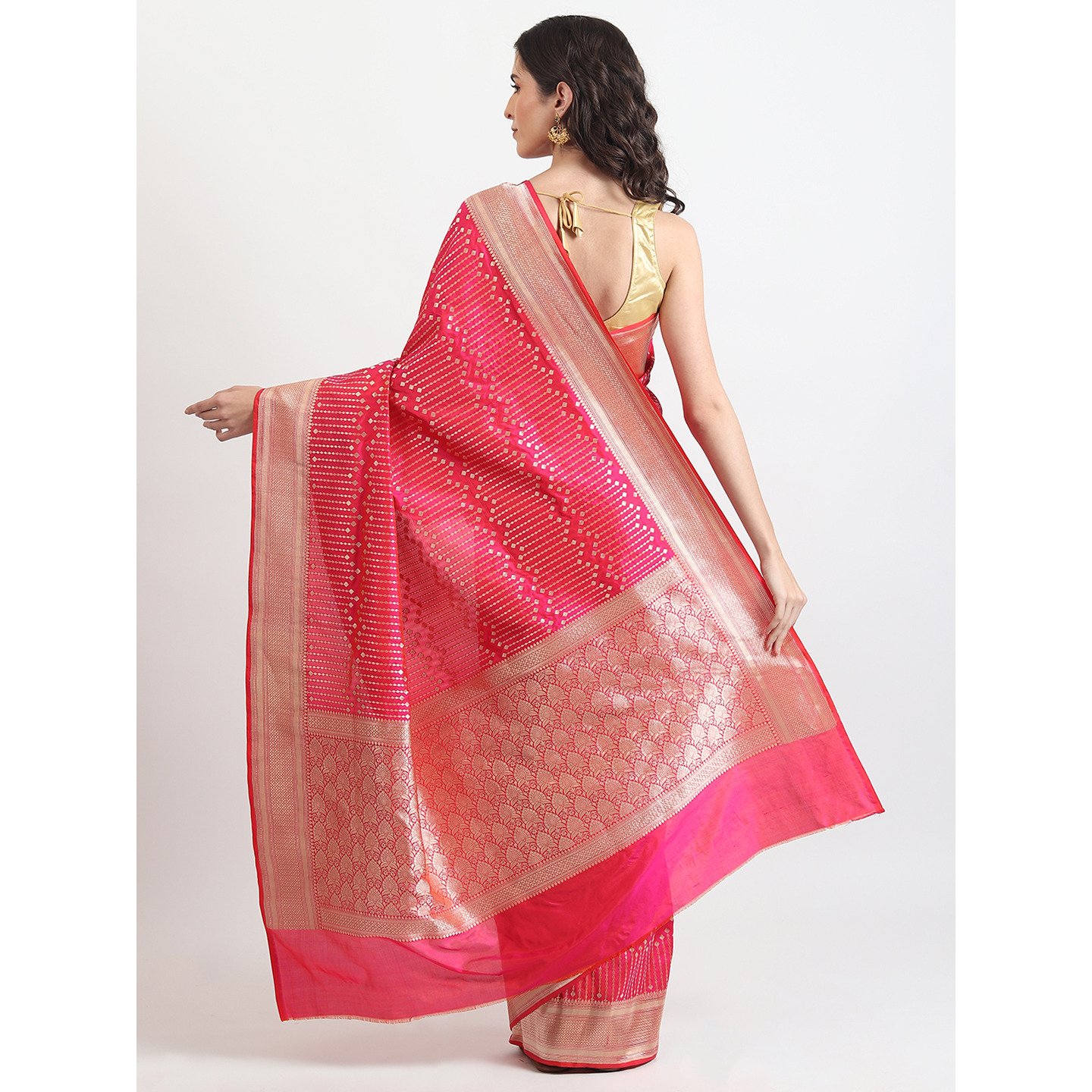 The Weavers Shop By Raavi Brocade Pure Katan Silk Banarasi Saree