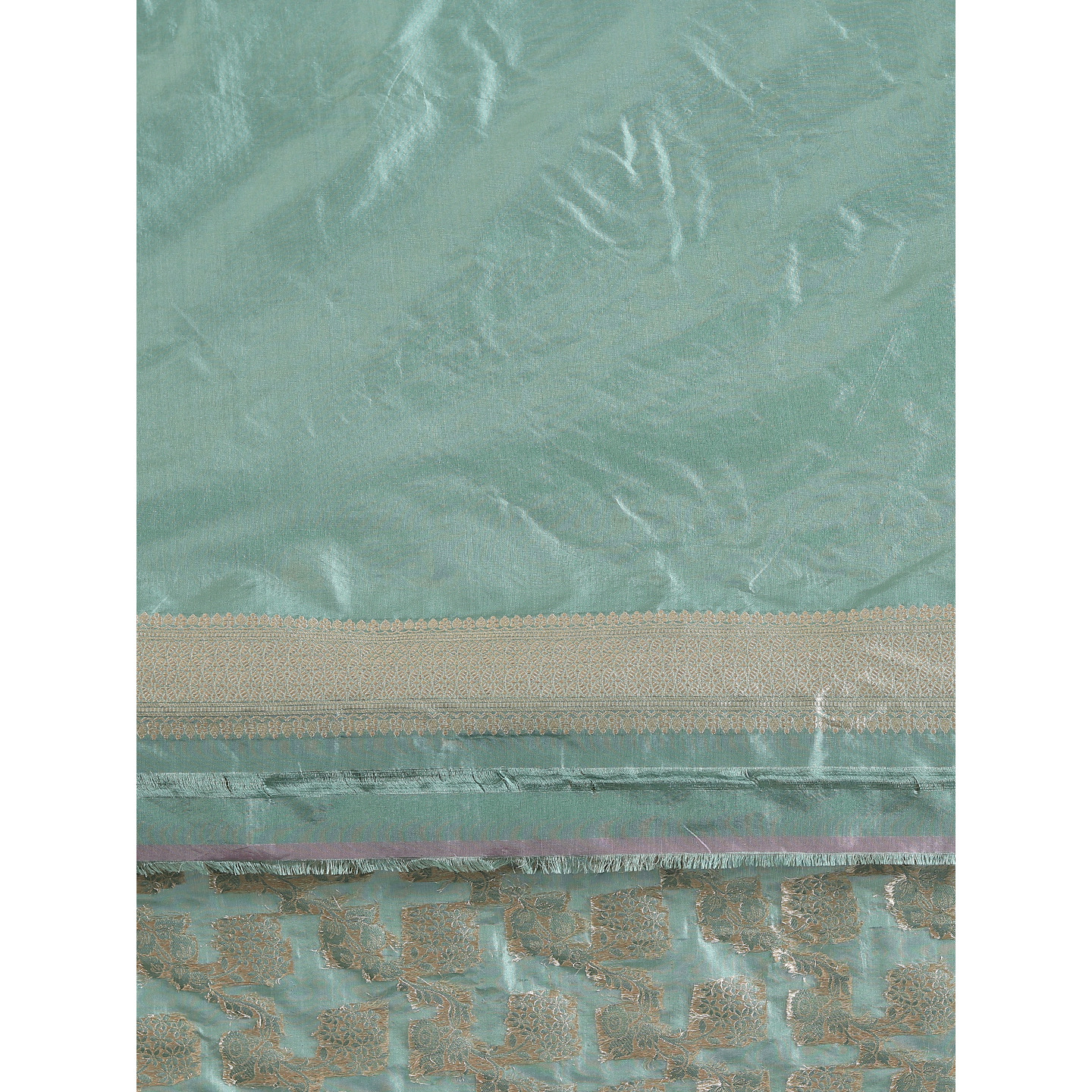 The Weavers Shop By Raavi Brocade Pure Katan Silk Handloom Banarasi Saree With Unstitched Blouse