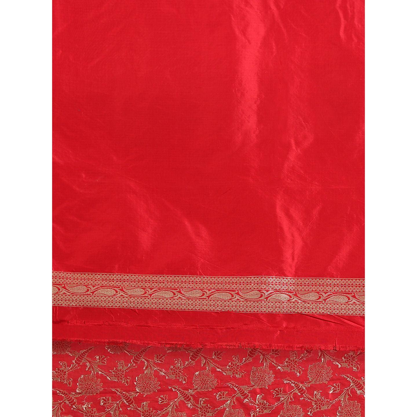 The Weavers Shop By Raavi Brocade Pure Katan Silk Handloom Banarasi Saree With Unstitched Blouse