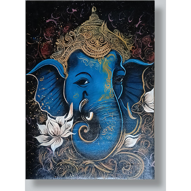Ganesha Painting By Jyoti  ArtozOn - 21 in x 30 in