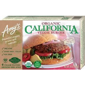 Amy's Meat Alternatives, California Veggie Burger, 2 Count (Frozen) (Pack of 6)
