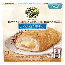 Barber Foods Chicken Breasts Stuffed Cordon Bleu Raw (Pack of  12)