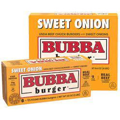 Bubba Sweet Onions Burger 2 LBS (6 Burgers) (Pack of 2)