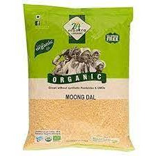 Organic Moong Dal - USDA Certified Organic - European Union Certified Organic - Pesticides Free - Adulteration Free - Sodium Free - 4 Lbs - 24 Mantra Organic