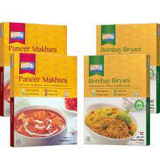 Ashoka - RTE (Combo 1) Paneer Makhani & Bombay Biryani (4 Pack) 10oz x 4, Ready to Eat Meals