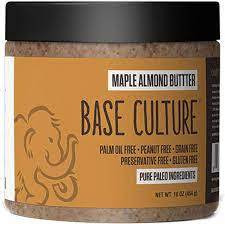 Paleo Almond Butter, Maple Almond, 100% Paleo Certified and Gluten Free Almond Butter, 6g Protein Per Serving, Crafted by Base Culture (6 Count)