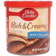 Betty Crocker, Rich & Creamy Frosting, Milk Chocolate, 16oz Tub (Pack of 3)