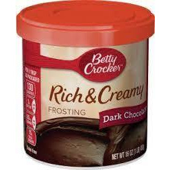Betty Crocker Frosting, Rich & Creamy Gluten Free Frosting, Dark Chocolate, 16 Oz Canister (Pack of 8)