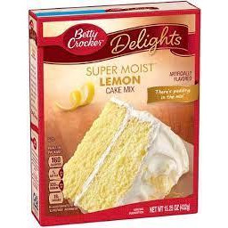 Betty Crocker Supermoist Cake Mix, Lemon (Pack of 4)