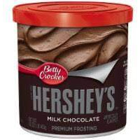 Betty Crocker Hershey's Milk Chocolate Frosting 16 Oz. Canister (Pack of 18)