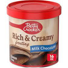 Betty Crocker Hershey's Milk Chocolate Frosting 16 Oz. Canister (Pack of 6)