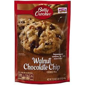 Betty Crocker Cookie Mix, Walnut Chocolate Chip, 17.5-oz. [Pack of 6] by Betty Crocker