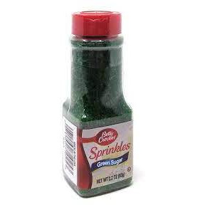 Betty Crocker Green Sugar, 2.25 oz (Pack of 6)