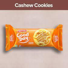 Britannia Good Day Cashew Cookies - Family Pack - 8 Packs of 75g.