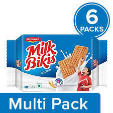 Britannia Milk Bikis Biscuits Value Pack 6x90 Grams