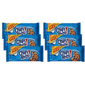 Chips Ahoy Original Chocolate Chip Cookies - Family Size, 18.2 Ounce (Pack of 6)