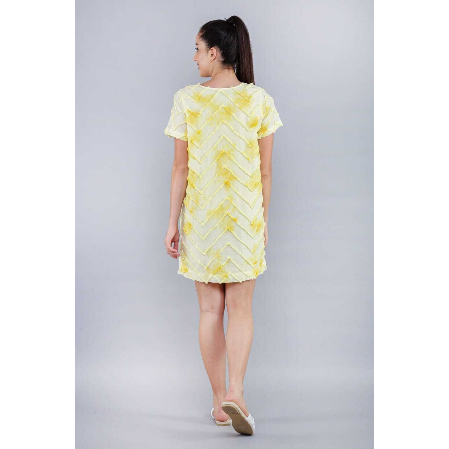 CLASSIC SHIFT (Size XL, Color Yellow Cloudy Tie-Dye)
