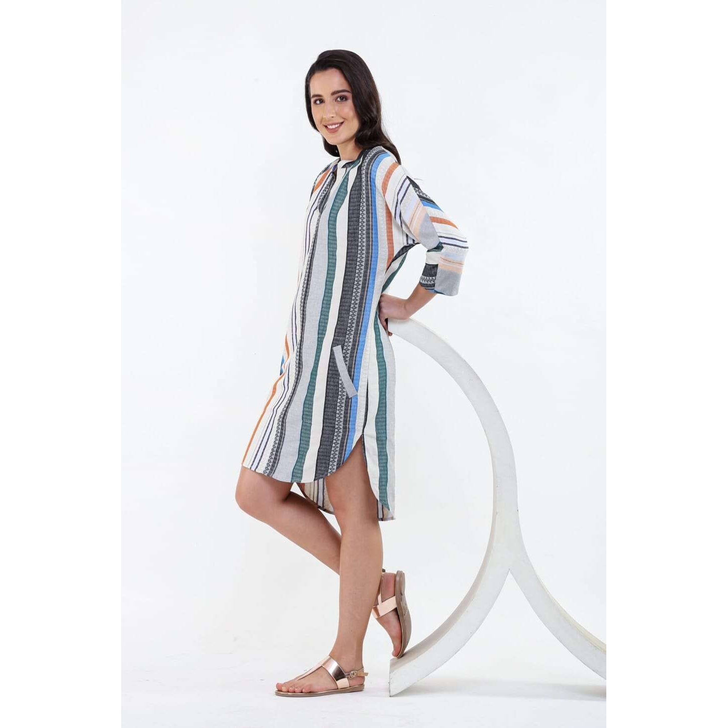 MEGHAN (Size XS, Color Jacquard stripe Earth)