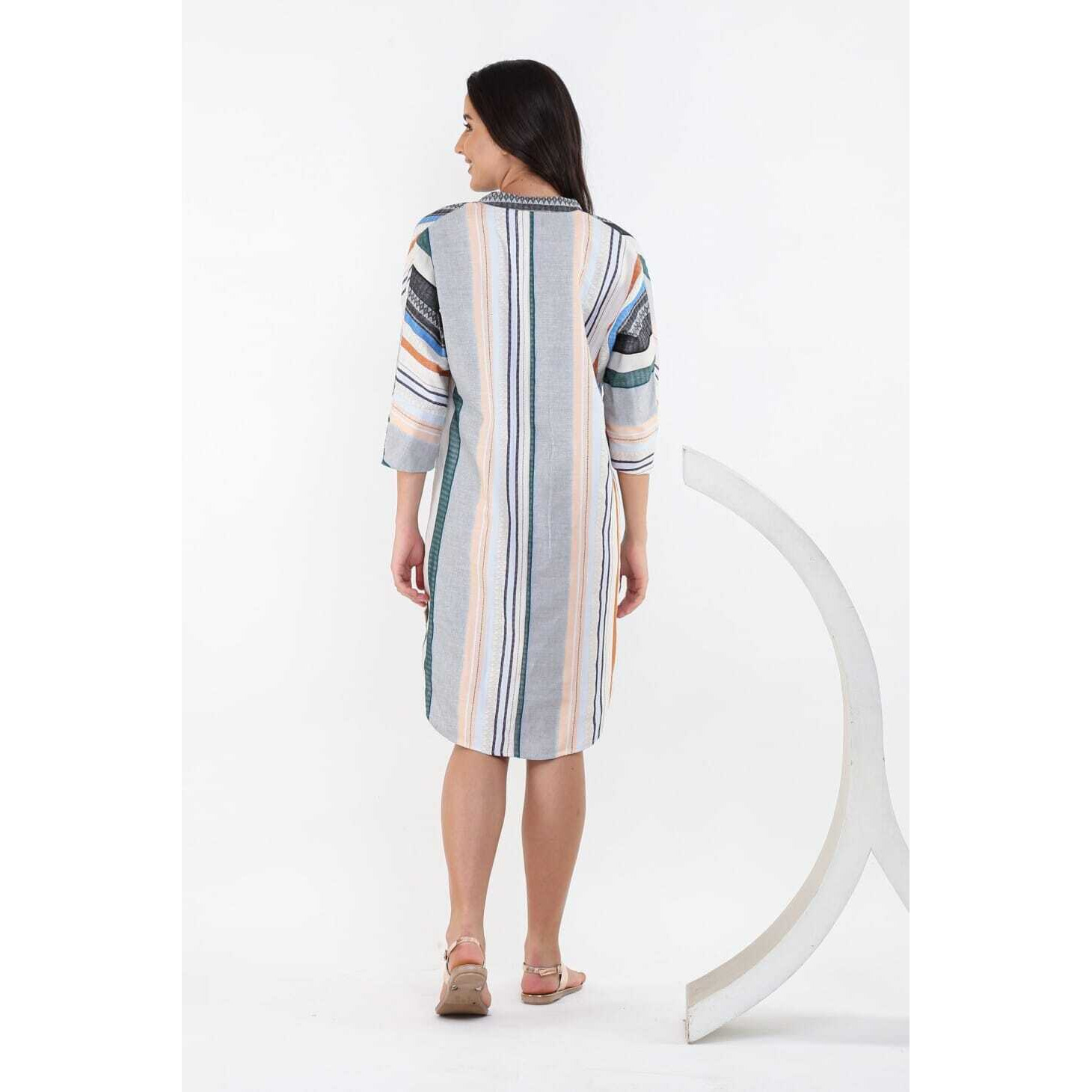 MEGHAN (Size M, Color Jacquard stripe Earth)