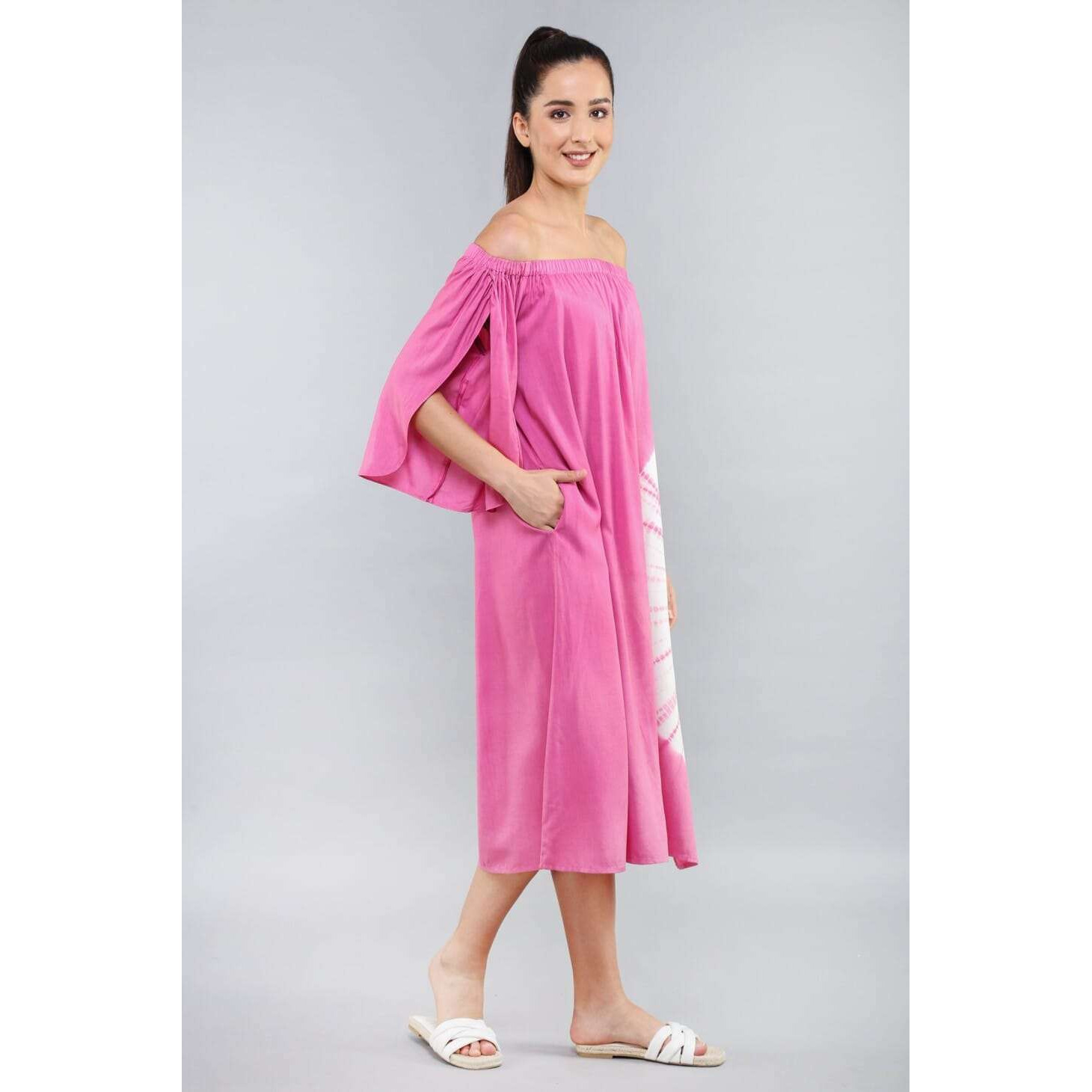 LOUNGE BARDOT (Size 3XL, Color Bubblegum pink medallion tie-dye)