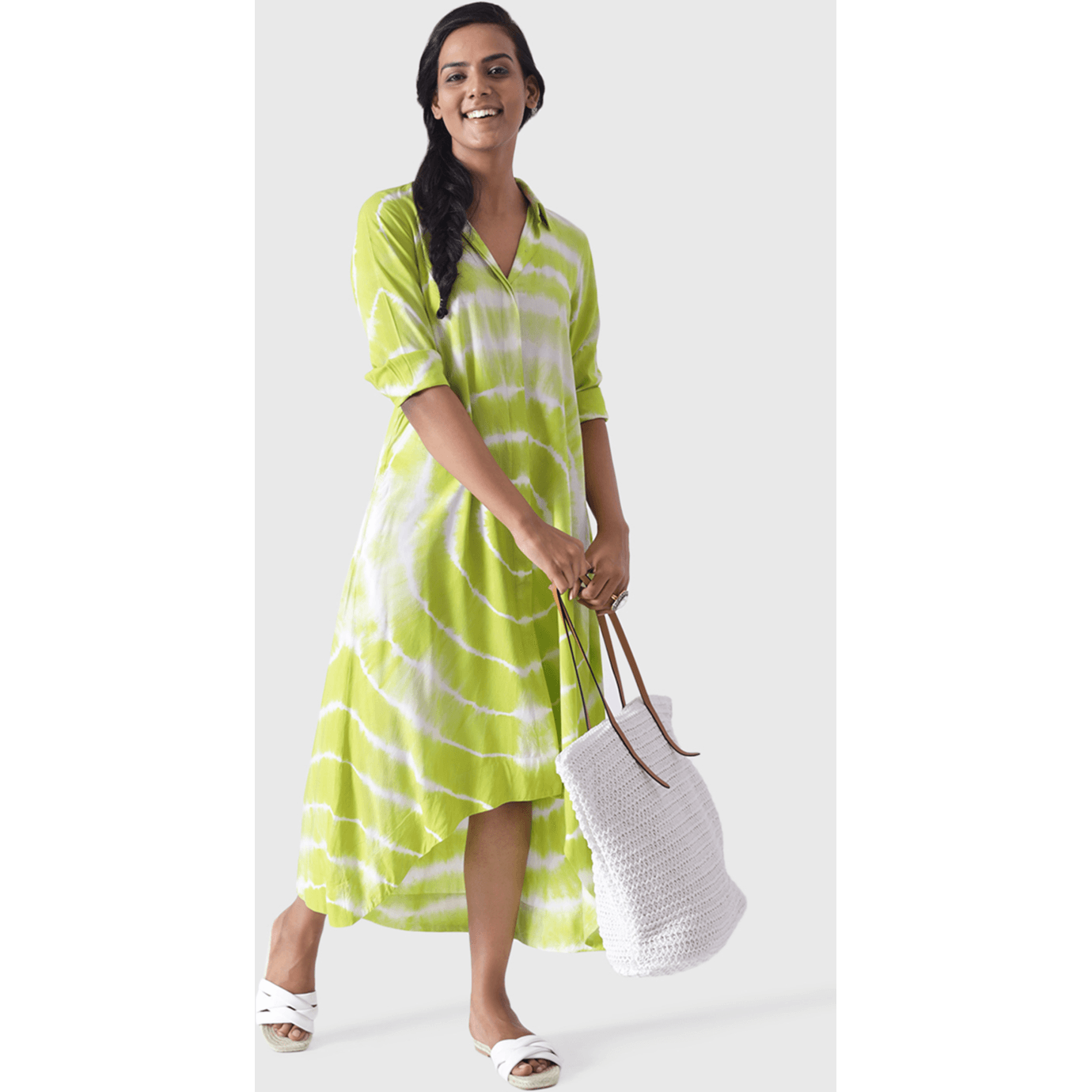 VINESSA (Size XL, Color Lime circle tie-dye)
