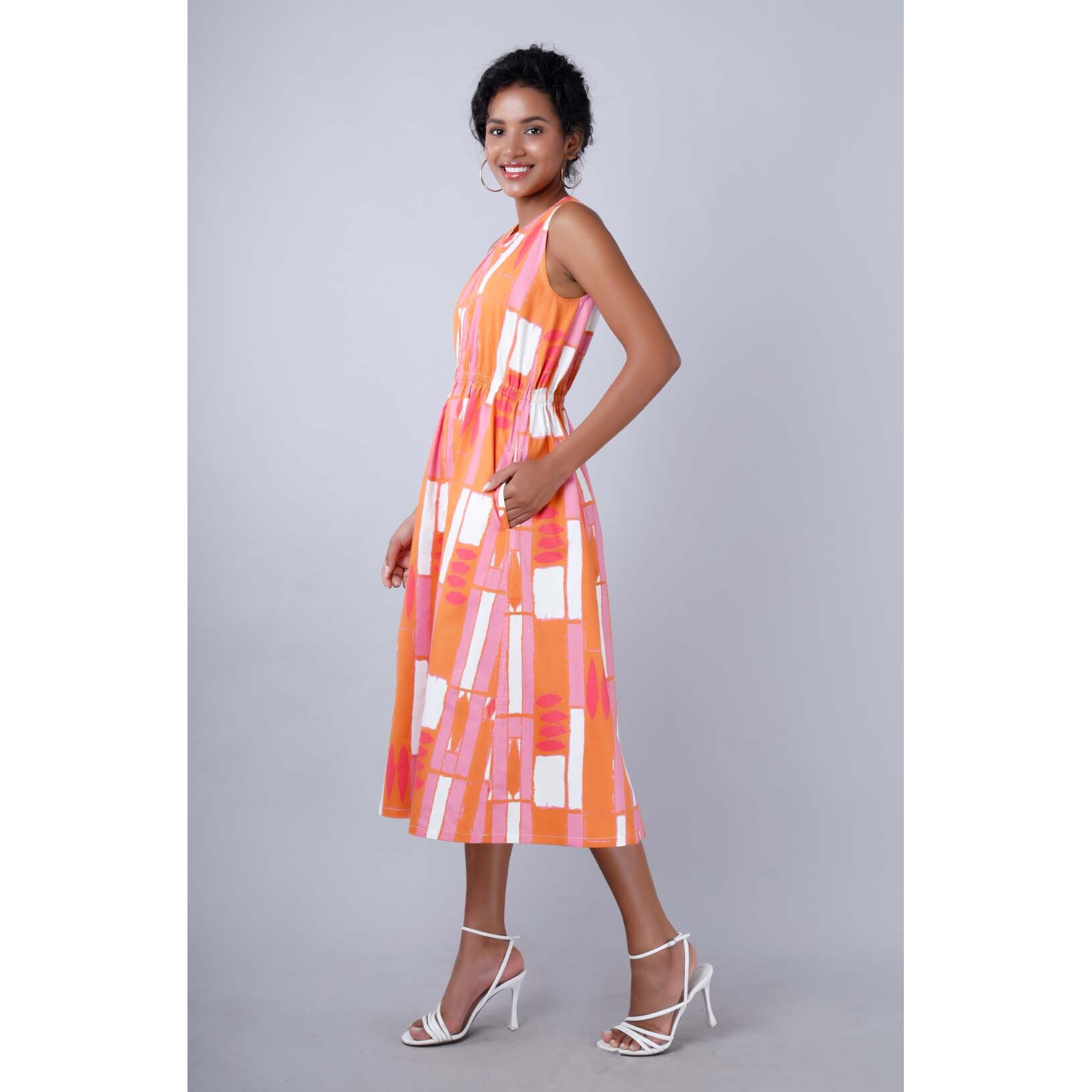 FIREFLY (Size S, Color PINK-ORANGE TILE PRINT)