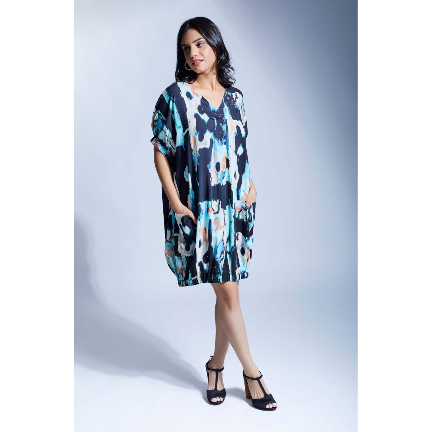 CABO (Size 3XL, Color Abstract Ocean Print)