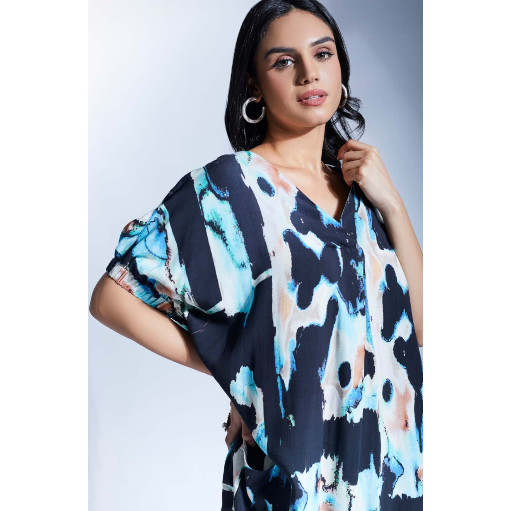 CABO (Size 3XL, Color Abstract Ocean Print)