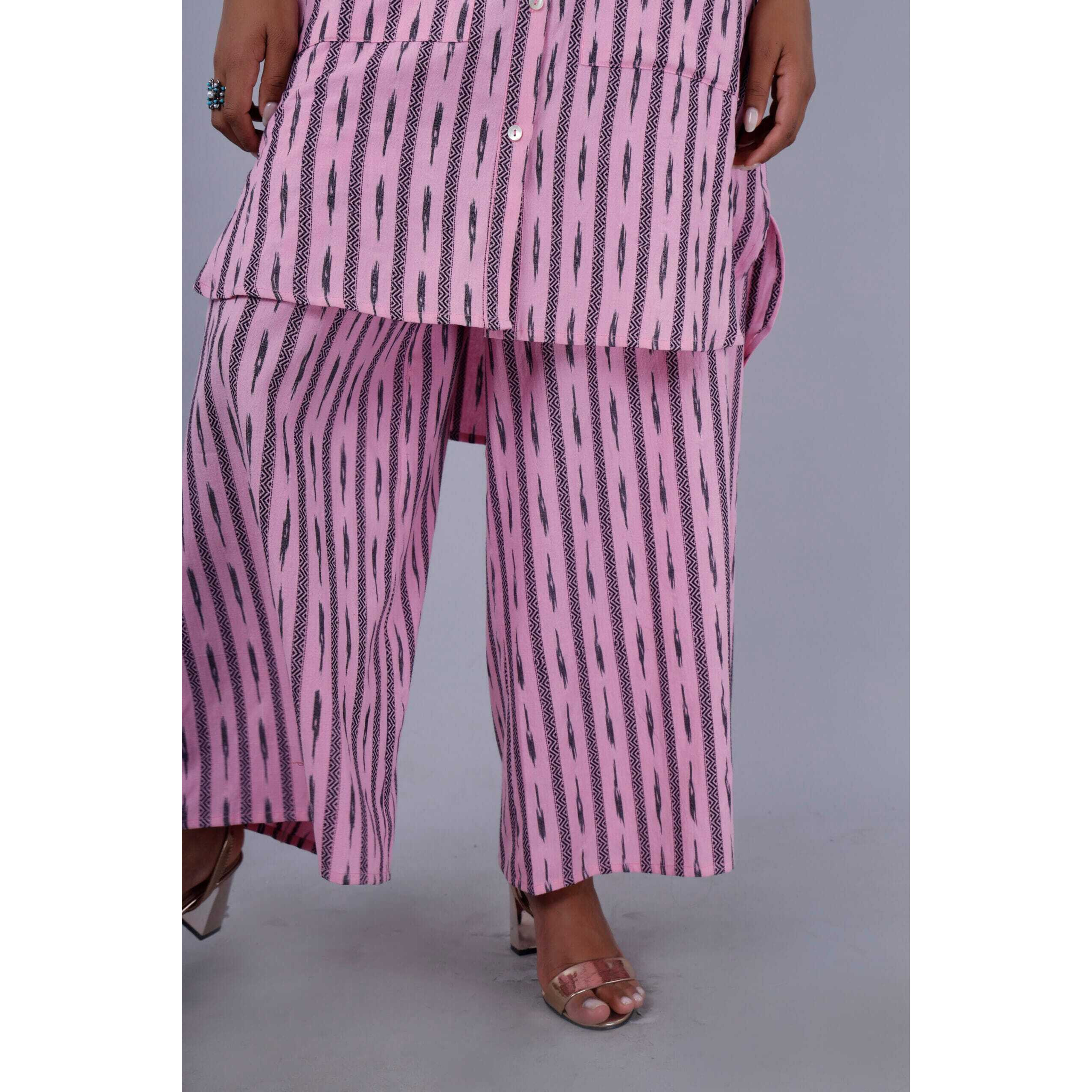 Destiny Co-ord Set (Size M, Color Pink Ikat)